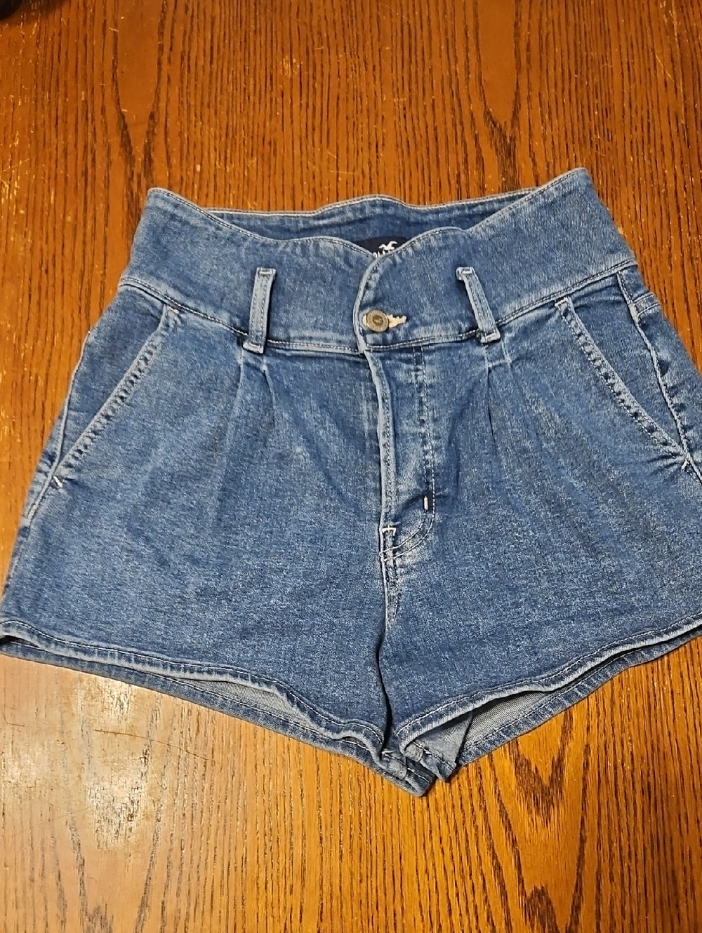Hollister High-Rise Blue Jean Shorts